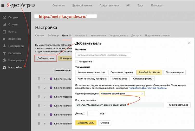 Настройка целей в Яндекс.Метрике через Tag Manager